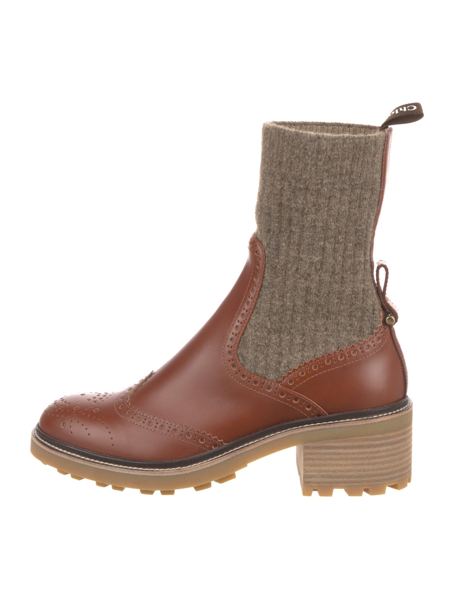 Chloé Leather Sock Boots
