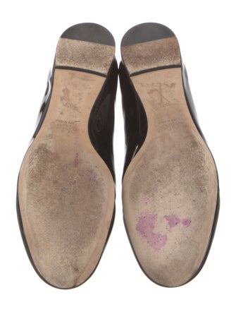 Chloé Patent Leather Scalloped Accent Ballet Flats