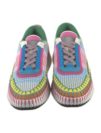 Chloé Mesh Colorblock Pattern Sneakers