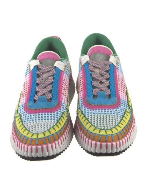 Chloé Mesh Colorblock Pattern Sneakers