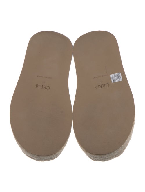 Chloé Canvas Embroidered Accent Espadrilles