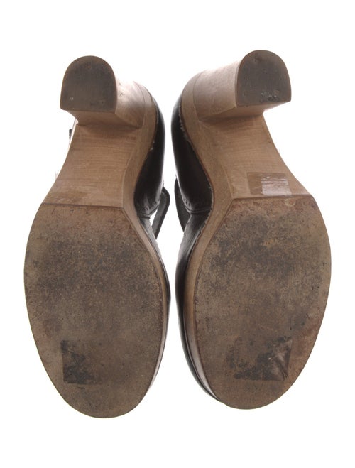 Chloé Leather Lasercut Accents T-Strap Pumps