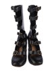 Chloé Leather Cutout Accent Lace-Up Boots
