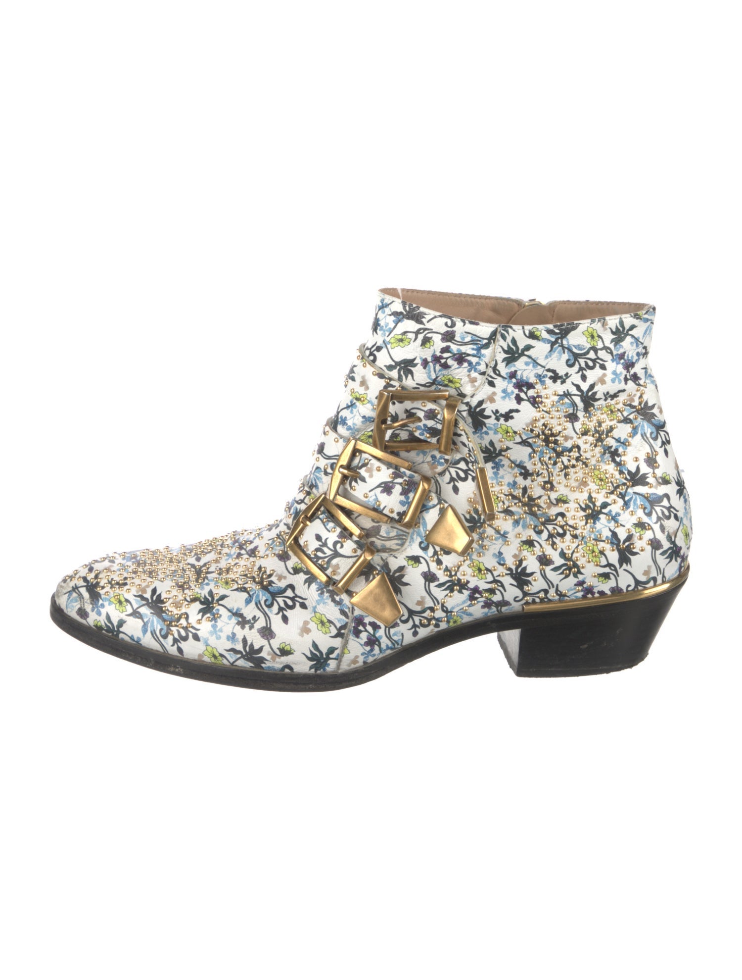 Chloé Leather Printed Boots