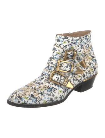 Chloé Leather Printed Boots