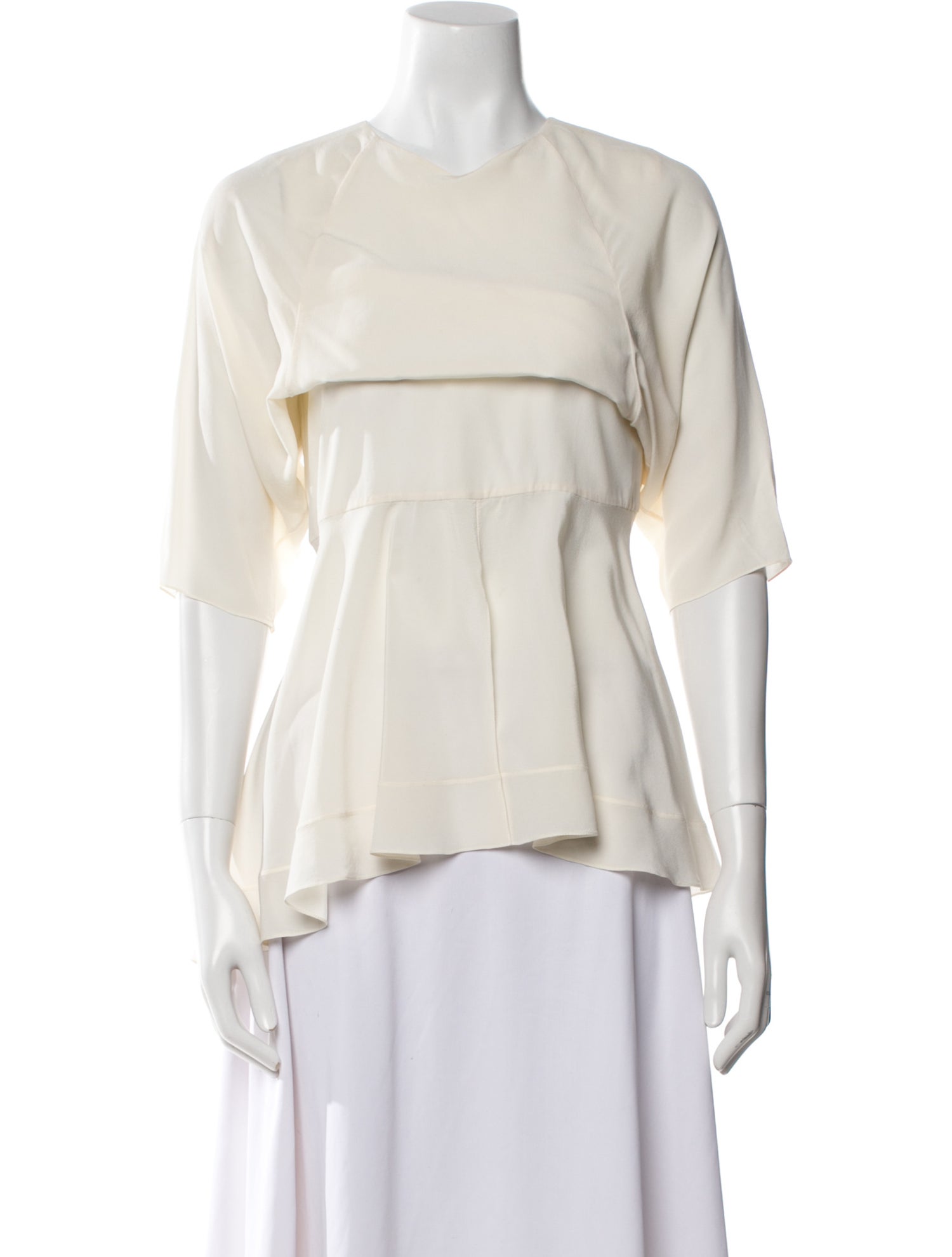 Chloé Silk Crew Neck Blouse