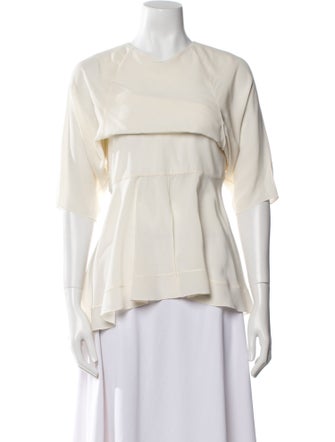 Chloé Silk Crew Neck Blouse