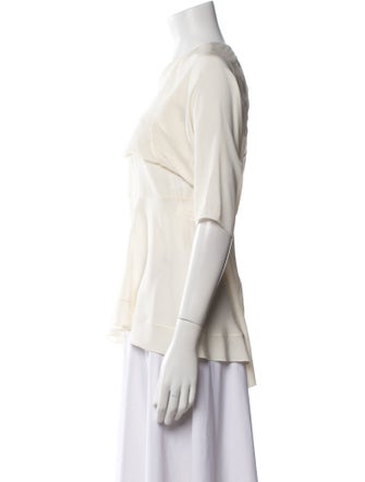Chloé Silk Crew Neck Blouse