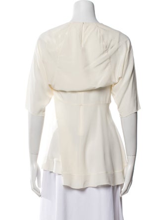 Chloé Silk Crew Neck Blouse