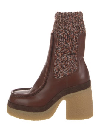 Chloé Leather Sock Boots
