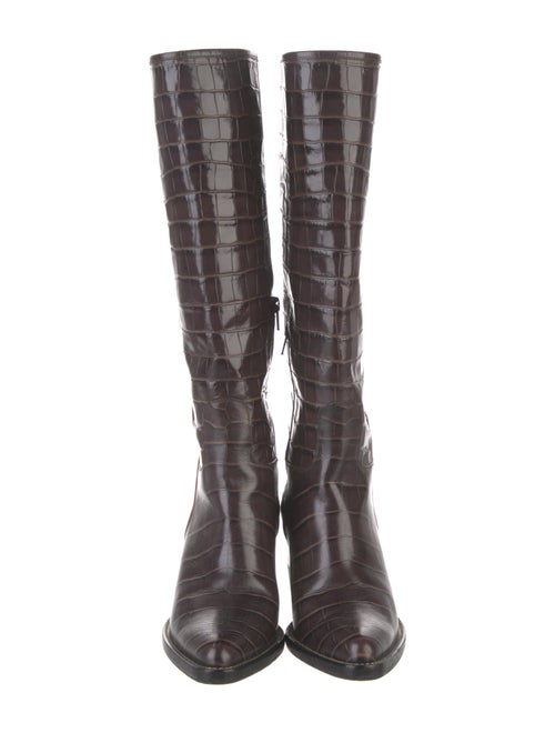 Chloé Leather Animal Print Boots