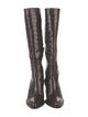 Chloé Leather Animal Print Boots