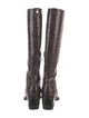 Chloé Leather Animal Print Boots