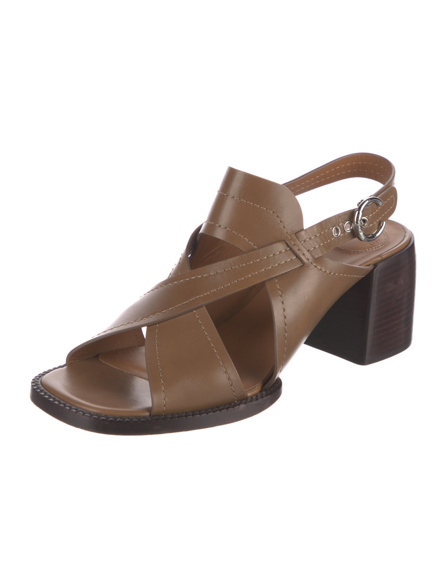 Chloé Leather Slingback Sandals