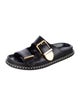 Chloé Leather Whipstitch Trim Slides