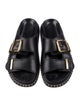 Chloé Leather Whipstitch Trim Slides