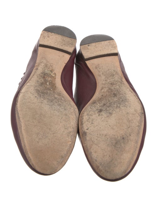 Chloé Leather Scalloped Accent Ballet Flats