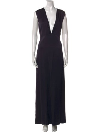 Chloé V-Neck Long Dress