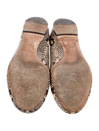 Chloé Embossed Leather Animal Print Ballet Flats