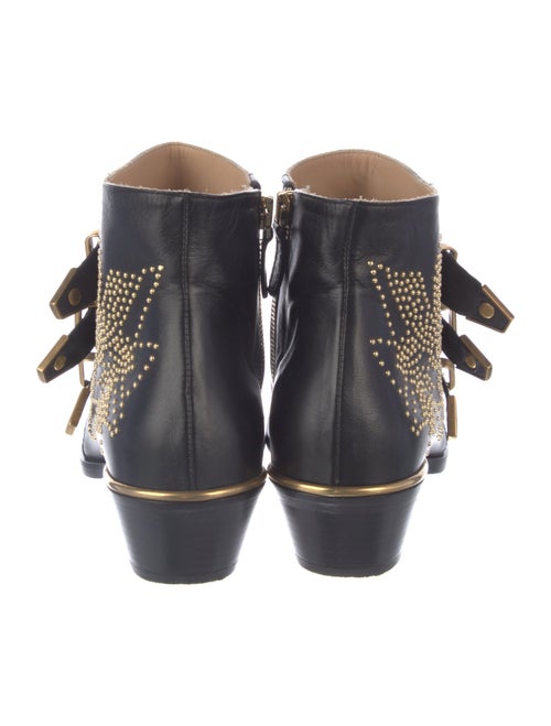 Chloé Leather Studded Accents Western Boots