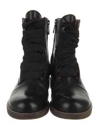 Chloé Leather Combat Boots