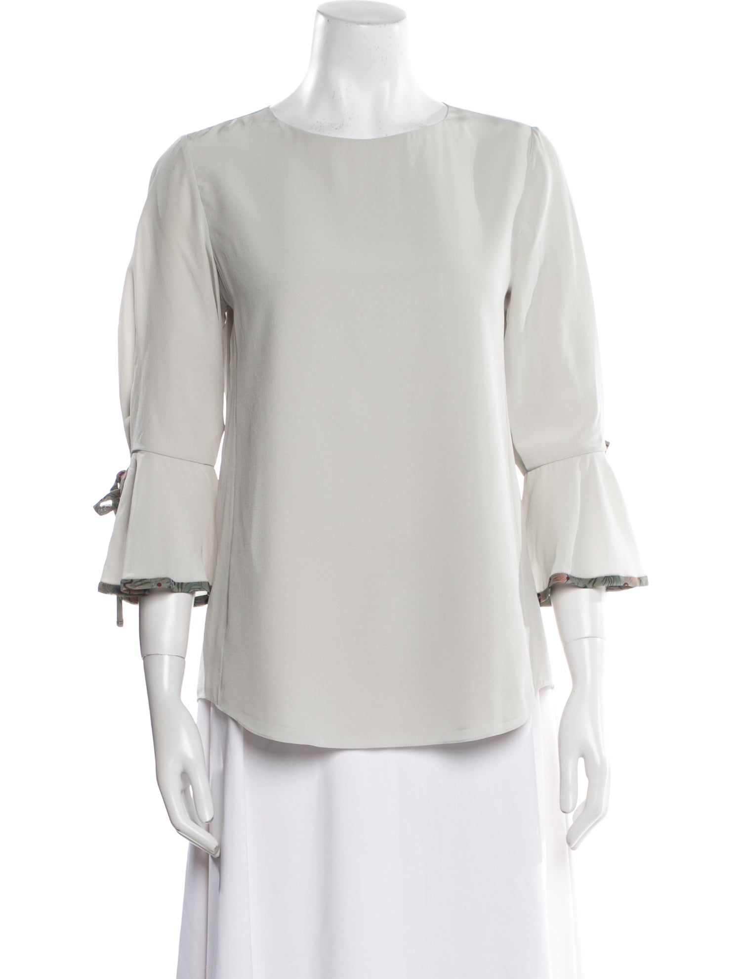 Chloé Silk Bateau Neckline Blouse