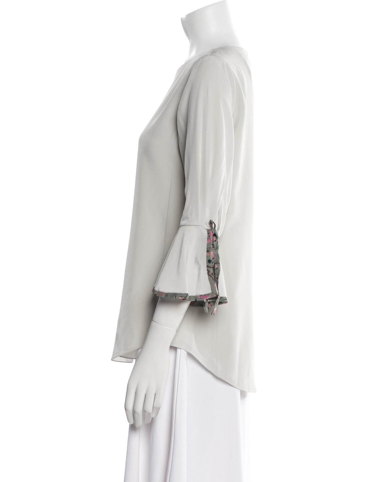 Chloé Silk Bateau Neckline Blouse