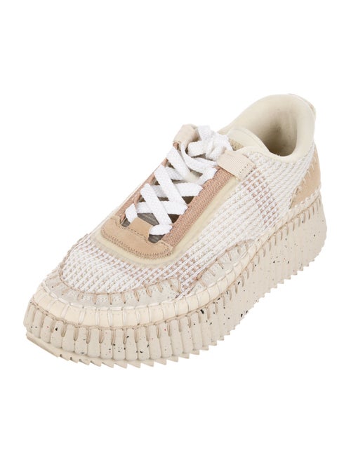 Chloé Colorblock Pattern Mesh Accents Sneakers