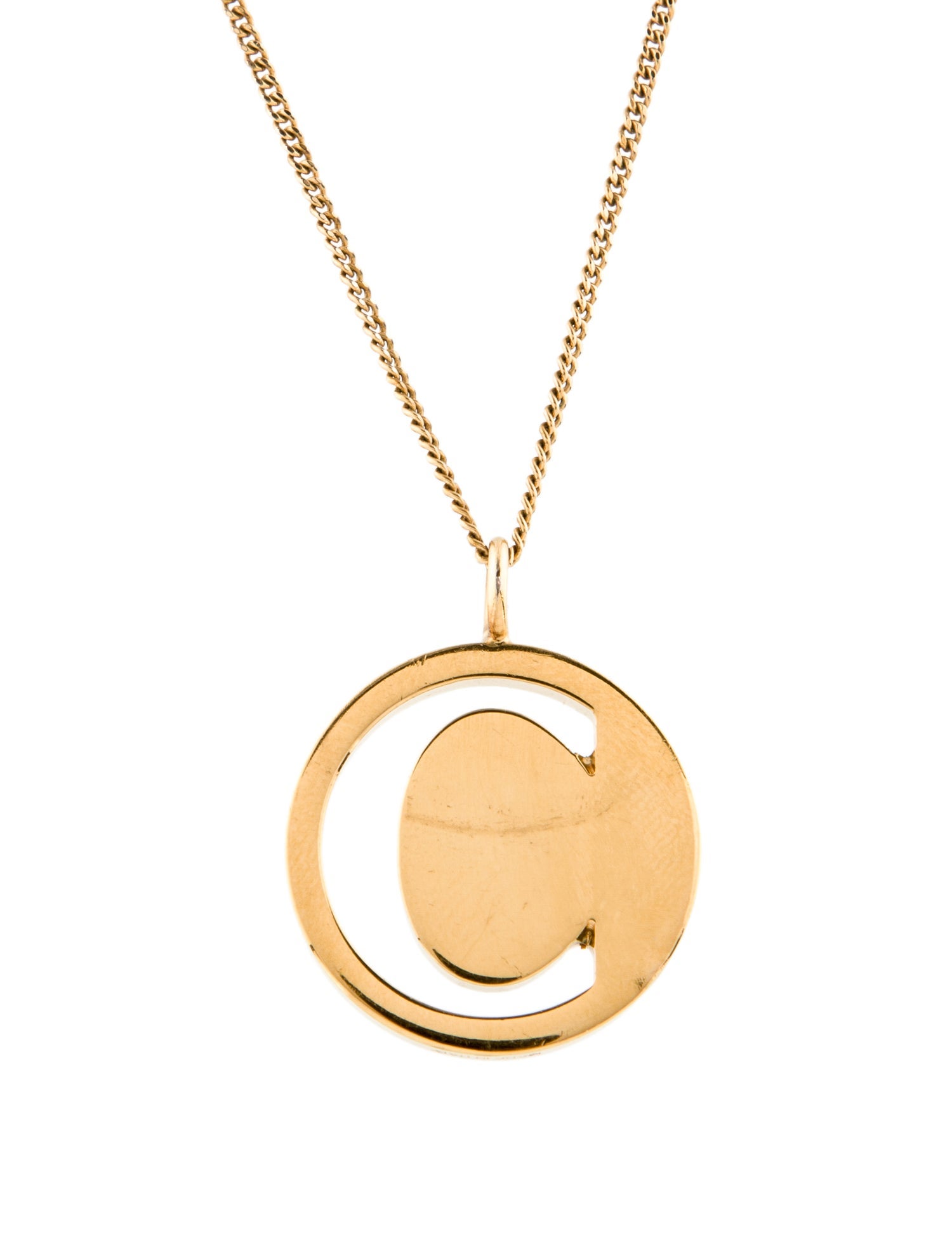 Chloé Initial 'C' Pendant Necklace