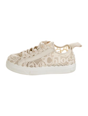 Chloé Lace Scalloped Accent Sneakers