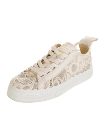 Chloé Lace Scalloped Accent Sneakers