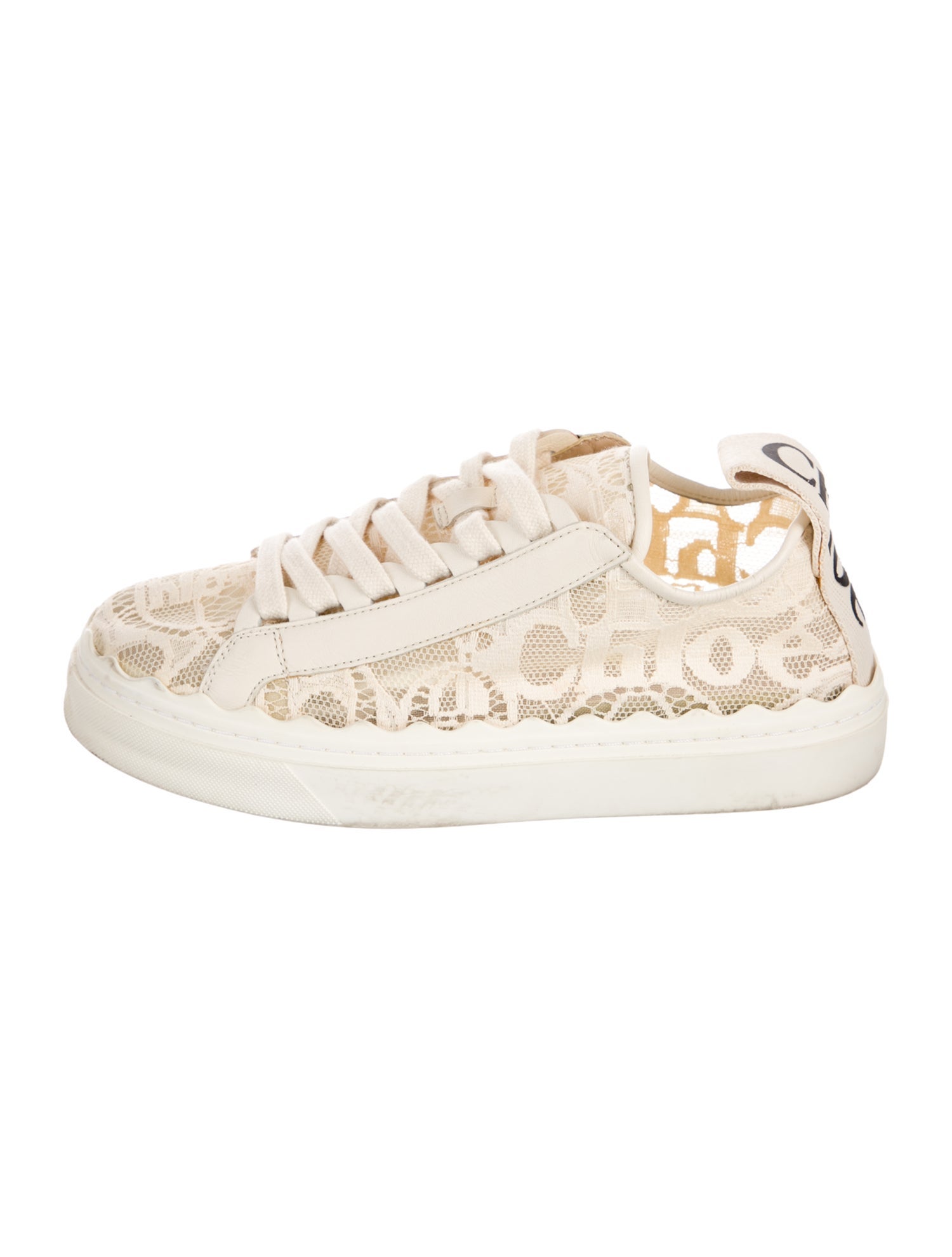 Chloé Lace Lace Pattern Sneakers