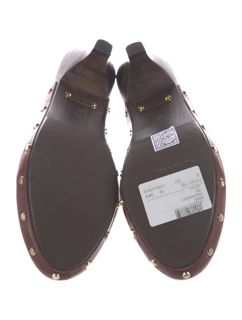 Chloé Leather Studded Accents Mules