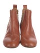 Chloé Leather Scalloped Accent Chelsea Boots