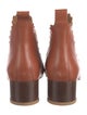 Chloé Leather Scalloped Accent Chelsea Boots