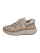 Chloé Plaid Print Whipstitch Trim Espadrille Sneakers