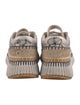 Chloé Plaid Print Whipstitch Trim Espadrille Sneakers