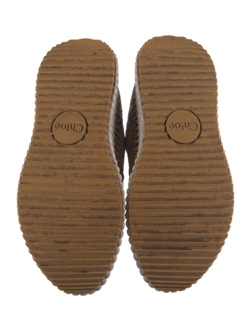 Chloé Plaid Print Whipstitch Trim Espadrille Sneakers