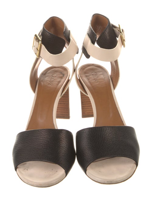 Chloé Leather Colorblock Pattern Sandals