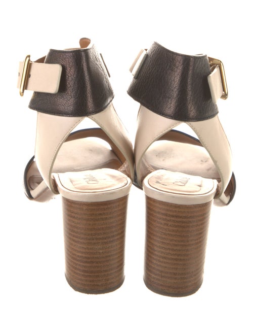 Chloé Leather Colorblock Pattern Sandals
