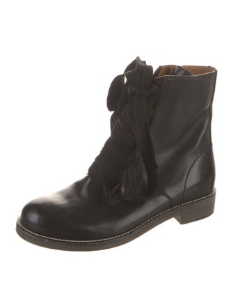 Chloé Leather Combat Boots