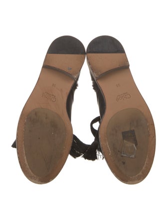 Chloé Leather Combat Boots