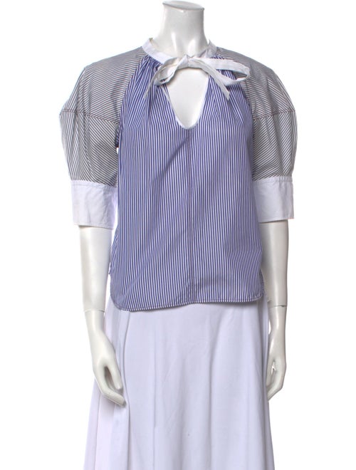 Chloé Striped V-Neck Top