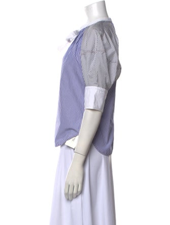 Chloé Striped V-Neck Top