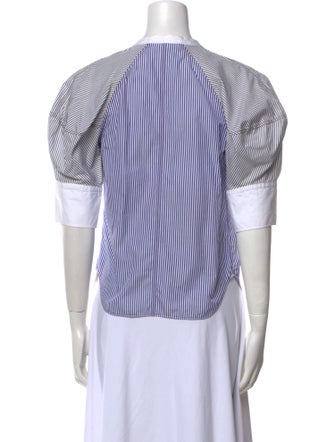 Chloé Striped V-Neck Top