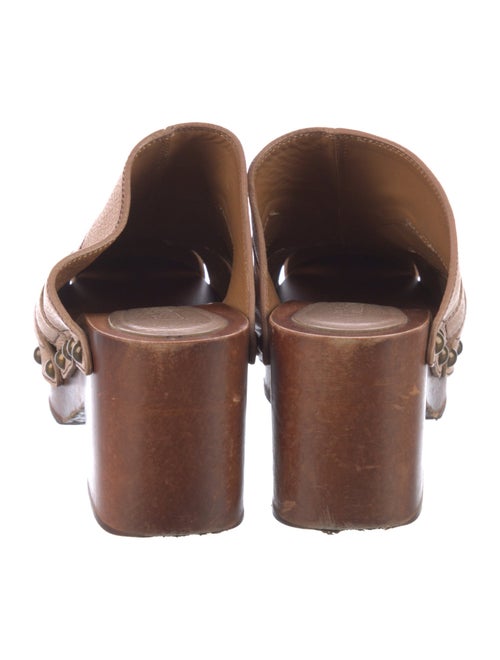 Chloé Leather Cutout Accent Mules