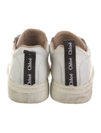 Chloé Leather Scalloped Accent Sneakers