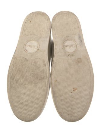 Chloé Leather Scalloped Accent Sneakers