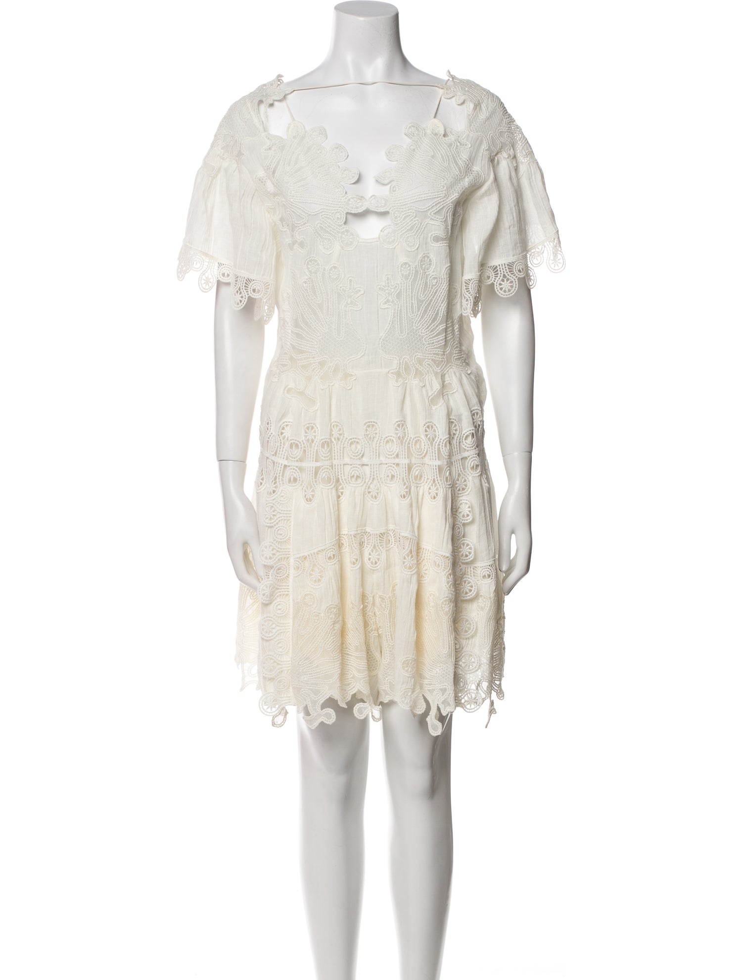 Chloé Silk Lace Pattern Romper