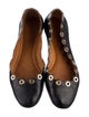 Chloé Leather Eyelet Trim Ballet Flats
